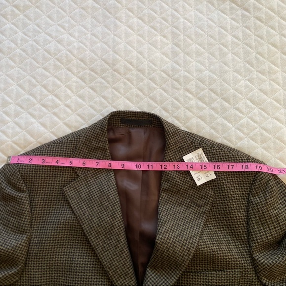Harold Powell Mens Sport Coat Blazer Tweed Wool Button Jacket HoundsTooth 42Long - Picture 14 of 16